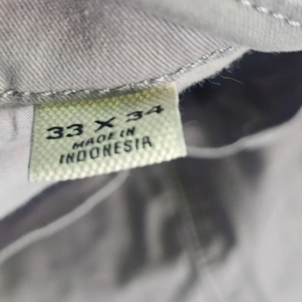 Flint And Tinder Pants Mens 33x34 Gray Chino 5 Pocket Tapered Fit Stretch Casual
